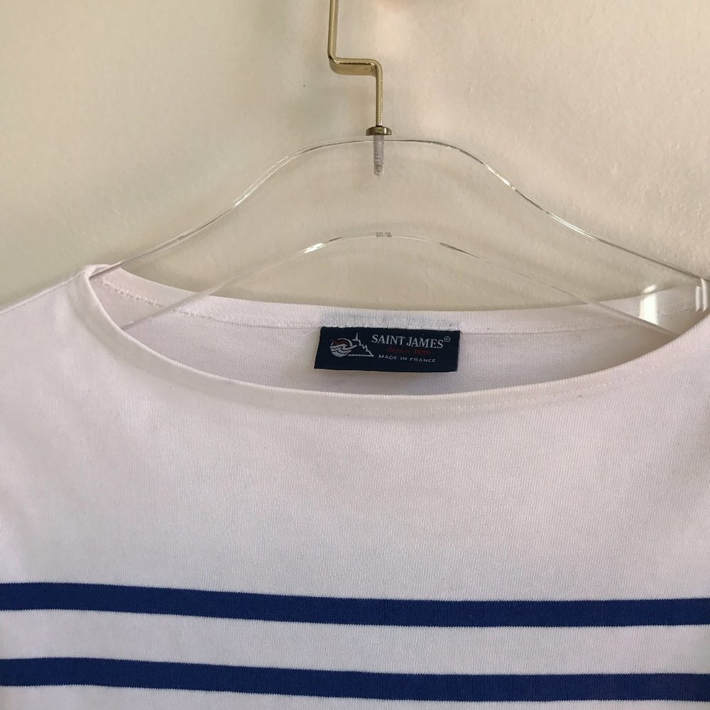 Saint James The Naval II Breton Unisex Men's Striped Long Sleeve Cotton Top S 34 - Picture 3 of 7